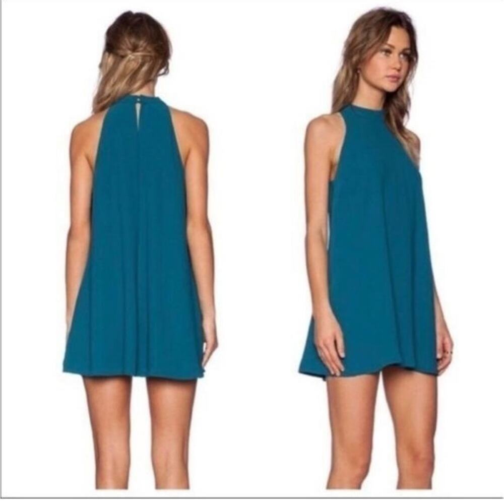 Lovers + Friends Lily Dress Emerald Green S Wedding Guest Cocktail Party Chic